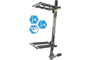 BUZZRACK BUZZSKI - Hitch Mounted Ski & Snowboard Rack | Fits 2" or 1.25" Receivers | Tilting Away