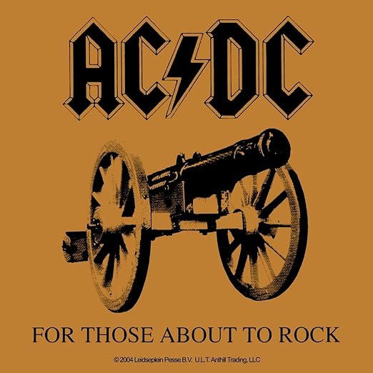 Amazon Com Sticker For Those About To Rock Ac Dc Acdc Album Cover Art Music Band Decal Kitchen Dining