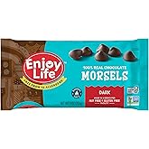 Enjoy Life Baking Dark Chocolate Morsels, Dairy Free , Soy Free, Nut Free, Non GMO, Gluten Free, Vegan Chocolate Chips, 9 oz 