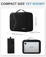 bagsmart Extra Large Double Layer Travel Cable Organizer Case Black view 6