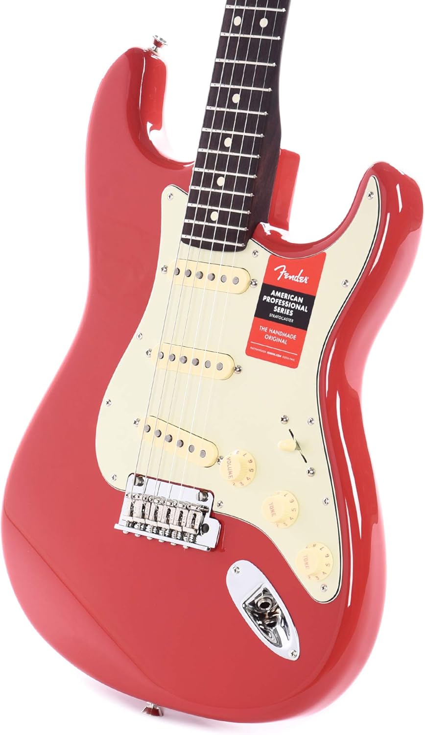 Amazon Com Fender Limited Edition American Pro Stratocaster Rosewood Neck Fiesta Red W Hardshell Case Musical Instruments