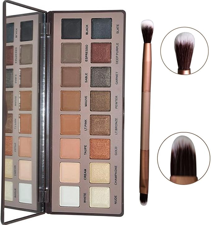 Paleta de sombra de ojos con 16 colores, para un look profesional con