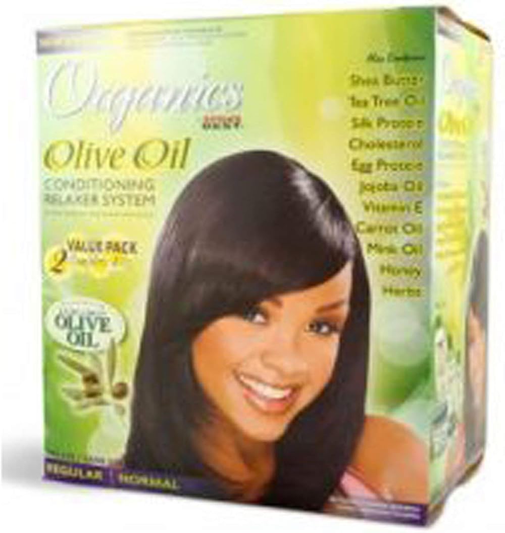 Africa's Best Organics Olive Oil Extra Virgin Relaxer Regular Value Pack