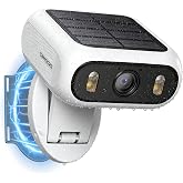 CINMOORE Solar Security Camera Wireless Outdoor, 2.4GHz 5GHz Dual Band WiFi Camera, Magnetic Folding Mount, AI Human/Vehicle Detection, Full Color Night Vision, Siren, 2-Way Talk for Home Garage Yard