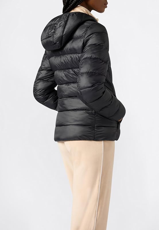 Legacy - Giacca leggera da donna, con cappuccio, in poliestere, XL, colore: nero, Nero, XL