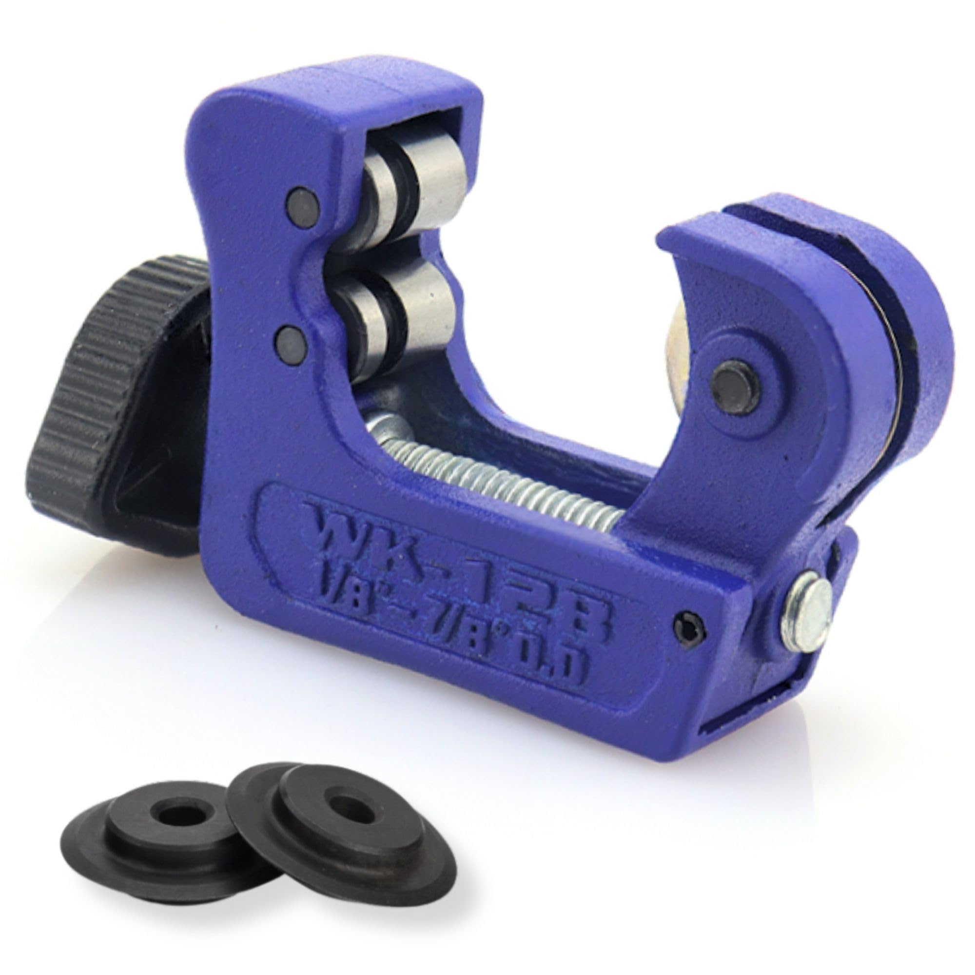 GOLDMAN SERVICE | Mini Copper Pipe Cutter Tool Air Conditioning Professional Plumbing + 2 Spare Blades. Copper Aluminium PVC Tubes Size: (3-22 mm)