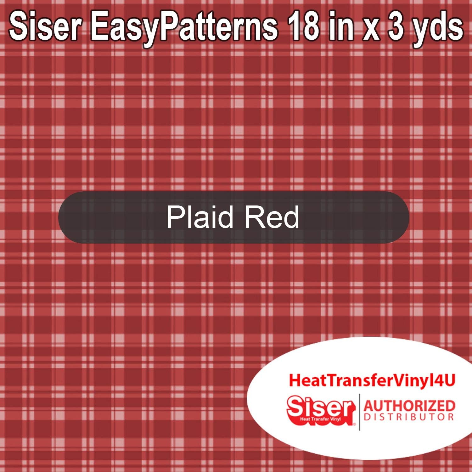 Amazon Com Siser Easypatterns Iron On Heat Transfer Vinyl 18 Inches Plaid Red 3 Yards Arts Crafts Sewing