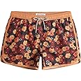 maamgic Mens Boys Short 80s 90s Vintage Swim Trunks with Mesh Lining Quick Dry Swim Suits Board Shorts