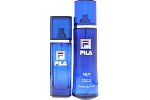 FILA Refreshing Body Spray for Men - Cool, Clean, Fresh Men’s Fragrance - Infused With Notes Of Bergamot, Cardamom, and Pepper - Trendy, Rectangular, Streamlined, Portable Bottle Design - 8.4 Oz