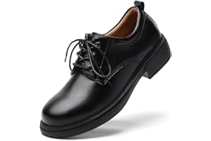 OKJ Oxford Shoes for Women Black Tie Women's Oxfords Shiny Leather Comfortable Slip on Lace up Ladies Loafers Business Casual Dress Work Office Shoes