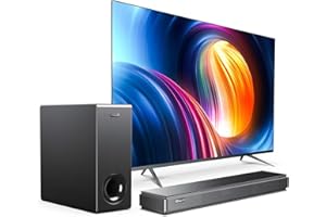 Hiwill 2.1ch Sound Bars for Smart TV, 180W Soundbar with 5.25" Subwoofer, Deep Bass Boost TV Speakers Sound Bar, PC Soundbar with ARC/Bluetooth 5.3/Optical/AUX/USB, Home Theater Sound System, HW210