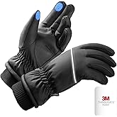 UMEWARM Winter Gloves Men Women Made with 3M Insulation, -10℉ GEANI-TEX Waterproof&Windproof Gloves for Cold Weather