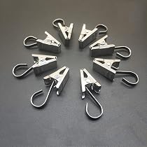 Kit Tringle Rideau Câble Acier Inox 5m - Avec 24 Clips, Supports, Pour Décoration, Photos, Vêtements