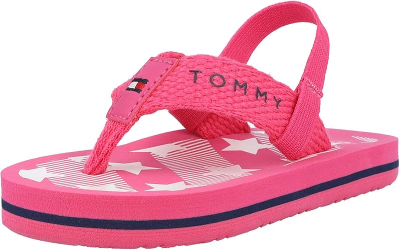 Tommy Hilfiger Stars Print Flip Flop Fuchsia Fabric Infant Strap Sandals Amazon.ca Shoes