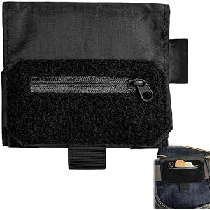 Slim Belt Wallet, EXT19 Quick Access Wallet, Ultra-Slim Tactical Waist Pouch, Hidden Mini EDC Coin Purse for Men (2 PCS) Ligh