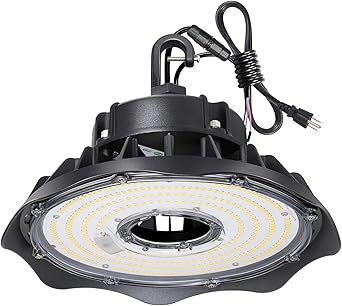 Led High Bay Light 100w 1 10v Dimmable 5000k 13 000lm Ufo Led High Bay Light Fixture 5 Cable With Us Plug 175w 250w Mh Hps Equiv Commercial