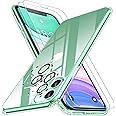SPIDERCASE for iPhone 11 Case, [Crystal Clear Not Yellowing] [with 2 Pcs Tempered Glass Screen Protector & 2 Pcs Camera Lens Protector] Slim Phone Case for iPhone 11 6.1 inch,Clear