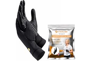 Fititude: Copper Compression Pair of Full Finger Gloves helps You Recover from Arthritis, Swelling, Joint and Hand Pain