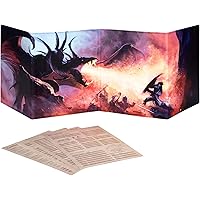 DND DM Screen 5e - D&D Dungeon Master Screen Full Color Print with Customizable Inserts - Dungeons and Dragons GM / Game Mast