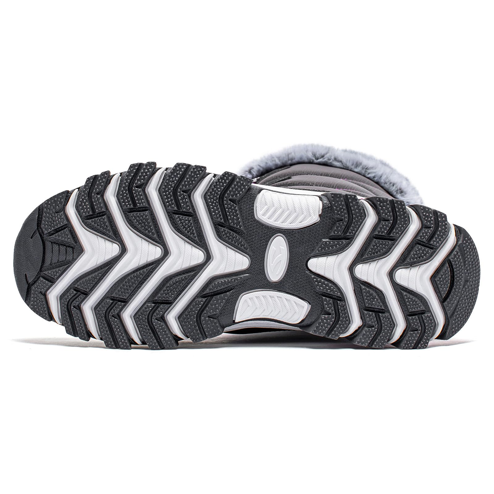 HOBIBEAR Kids Winter Snow Boots Waterproof Outdoor Warm Faux Fur Lined Shoes