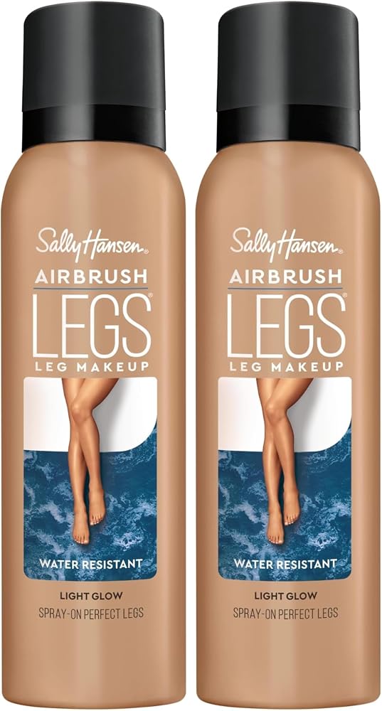 Sally Hansen Airbrush Legs®, Leg Spray-On Makeup, Light Glow, Easy Application, Flawless Looking Legs, Water Resistant, Trans