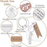 Zuimei 36 Pcs Thank You Keyrings with Cards Organza Bags Appreciation Gifts view 2