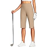 ISEEGZ 15"/ 18" Capri Pants for Women Summer Golf Capris Pant Pull On Stretch with Pockets Work Casual Dressy Slacks