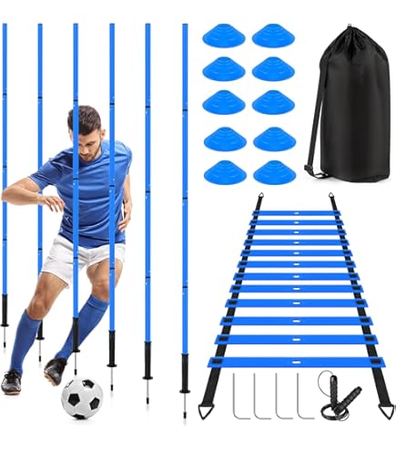 Mini Hurdles Hurdle Cone Set Agility Poles Agility Ladder Speed