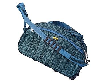 Winsome Polyester Travel Luggage Duffel Bag (Cerulean Green 20 Inches)