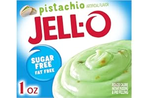 HEINZ Jell-O Pistachio Sugar Free & Fat Free Instant Pudding & Pie Filling Mix (24 ct Pack, 1 oz Boxes)