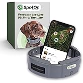SpotOn GPS Dog Fence Collar, Wireless, App-Based, Accurate & Reliable, Virtual Dog GPS Tracker, Waterproof, Long Battery Life