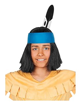 Maskworld - Yakari Kinderperücke schwarz – Indianer Perücke für Jungen – Lizenzprodukt Zeichentrickserie