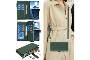 Cavor for iPhone 16 Wallet Case for Women,Phone Case for iPhone 16 Crossbody Case with Strap Lanyard,Leather Magnetic Closure