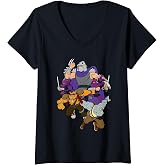 Womens Teenage Mutant Ninja Turtles Shredder, Rocksteady and Bebop V-Neck T-Shirt
