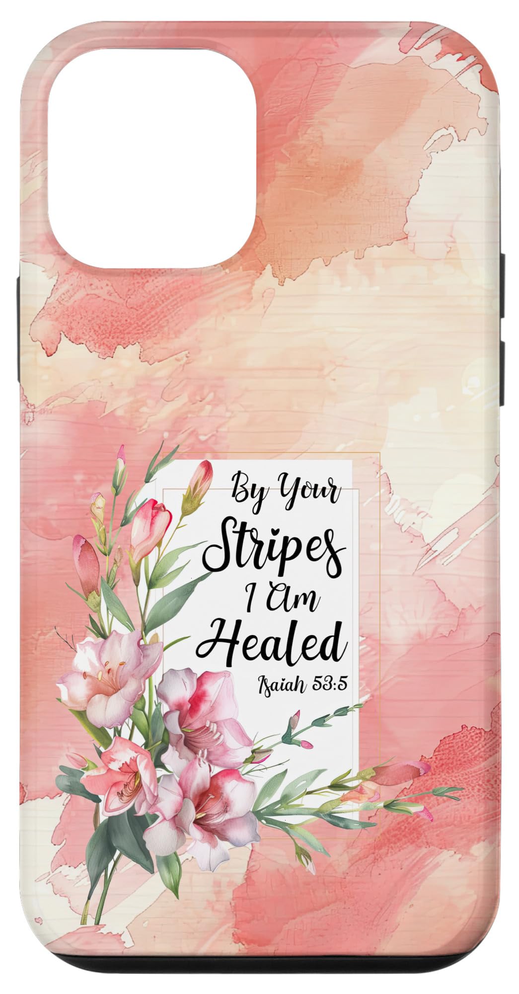 iPhone 12 mini Freesia Flower Bible Verse Watercolor Floral Christian Case