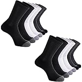 Soziyu Sports Cotton Socks Mens, Breathable Crew Socks Outdoor Athletic Training Socks