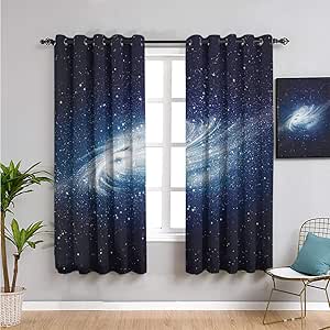 Amazon.com: Outer Space Kids Curtain, Curtains 63 inch ...