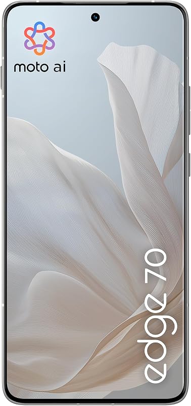 edge 70 e moto buds loop con crystals by Swarovski®(12/512GB, Doppia fotocamera 50MP+flicker cam, selfie 50MP, sottile 5.99mm, 4800mAh, Display 6.67" 120Hz, Android 16) PANTONE Cloud Dancer