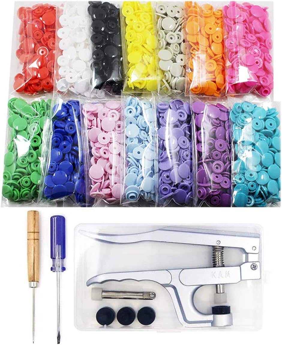 KAM Snaps Buttons and Snap Pliers Set, BetterJonny 420 Sets