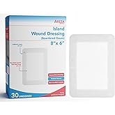 Areza Medical - Bordered Gauze Island Dressing - Wound Dressing - Latex Free - sterile - 8" x 6" - 30 per Box