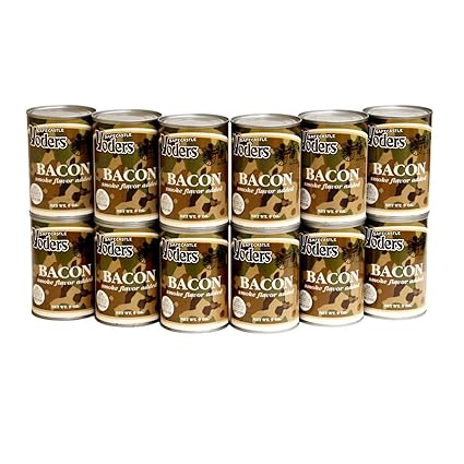 Amazon Com Yoders Fully Cooked Canned Bacon Full Case 12 Cans 9ounce Each Canned And Packaged Meats Grocery Gourmet Food