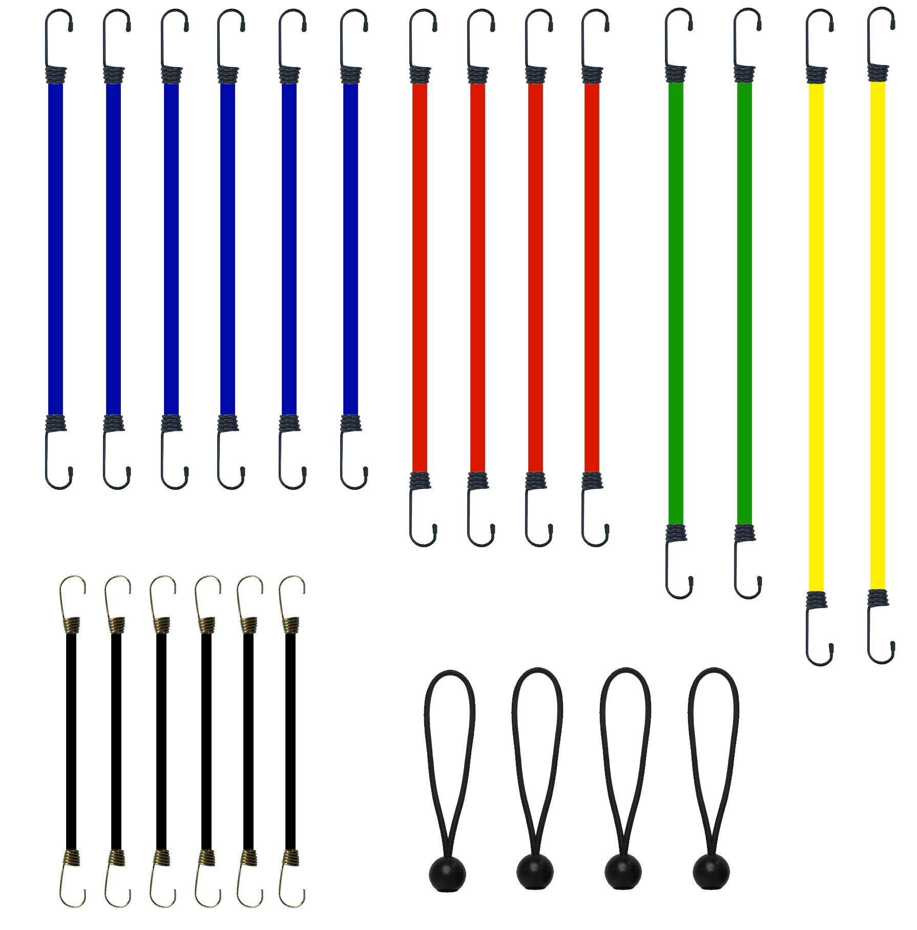 Savage Island Variety Pack Heavy Duty Elastic Military Bungee Cords