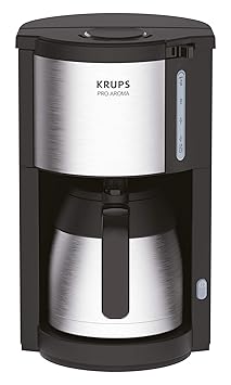 Krups KM305D10 ProAroma Thermo-Filterkaffeemaschine (800 Watt, für 10-15 Tassen Kaffee) schwarz/edelstahl