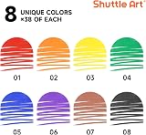 Shuttle Art 304 Pack Washable Felt Tip Colouring Pens 16 Colours Kids view 2