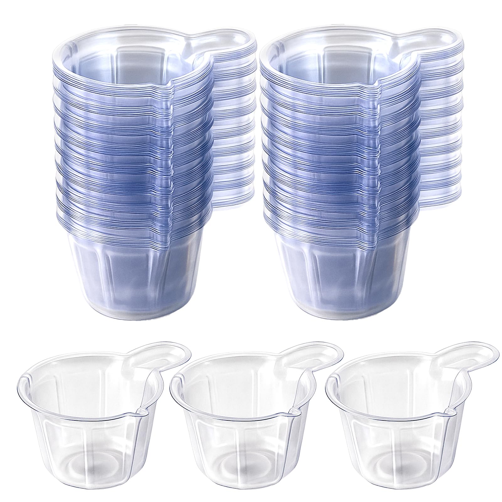 Photo 1 of 150 Pcs 40ml Disposable Plastic Measuring Cups, Clear Mixing Cups Multipurpose Dispensing Cup for Paint, Stain, Jewelry Making and DIY Crafts
