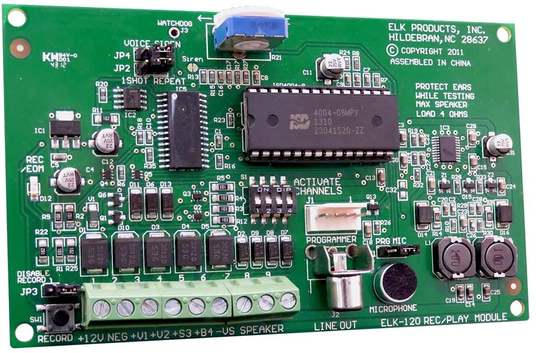 ELK-120 4-Channel Recordable Voice and Siren Driver