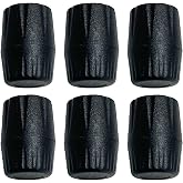 6x Microphone Stand Foot Pads Protector Cap Tip Instrument Accessories Easy to Install Portable Rubber Cover Replacement, for Tube Dia 19mm