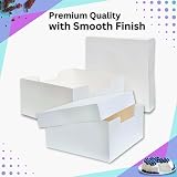 PACK N TRADE 8 Inch Cake Box, 5 Pack Square Cardboard with Lids view 6