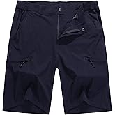 Men's Stretchy Quick Dry Cargo Hiking Shorts Lightweight Work Shorts 6 Pockets for Cycling Travel Camping