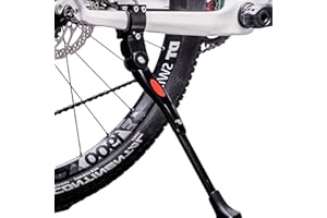 Bike Kickstand, Adjustable Aluminium Alloy with Non-Slip Rubber Base for Mountain, Road, Adult, and Sports Bikes
